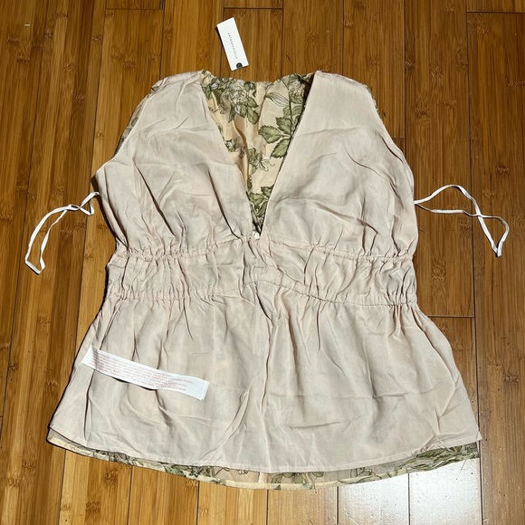 NWT Anthropologie Mon Renn Sleeveless Neutral Motif Blouse Size XS - Picture 9 of 16